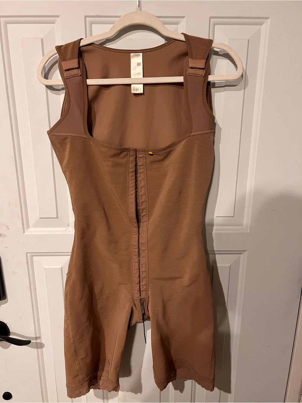 MIA Tan/Brown Full-Body Shapewear Bodysuit with Front Hooks
